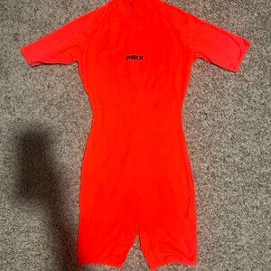 Prix Women's Orange Playsuit-romper. Size Large